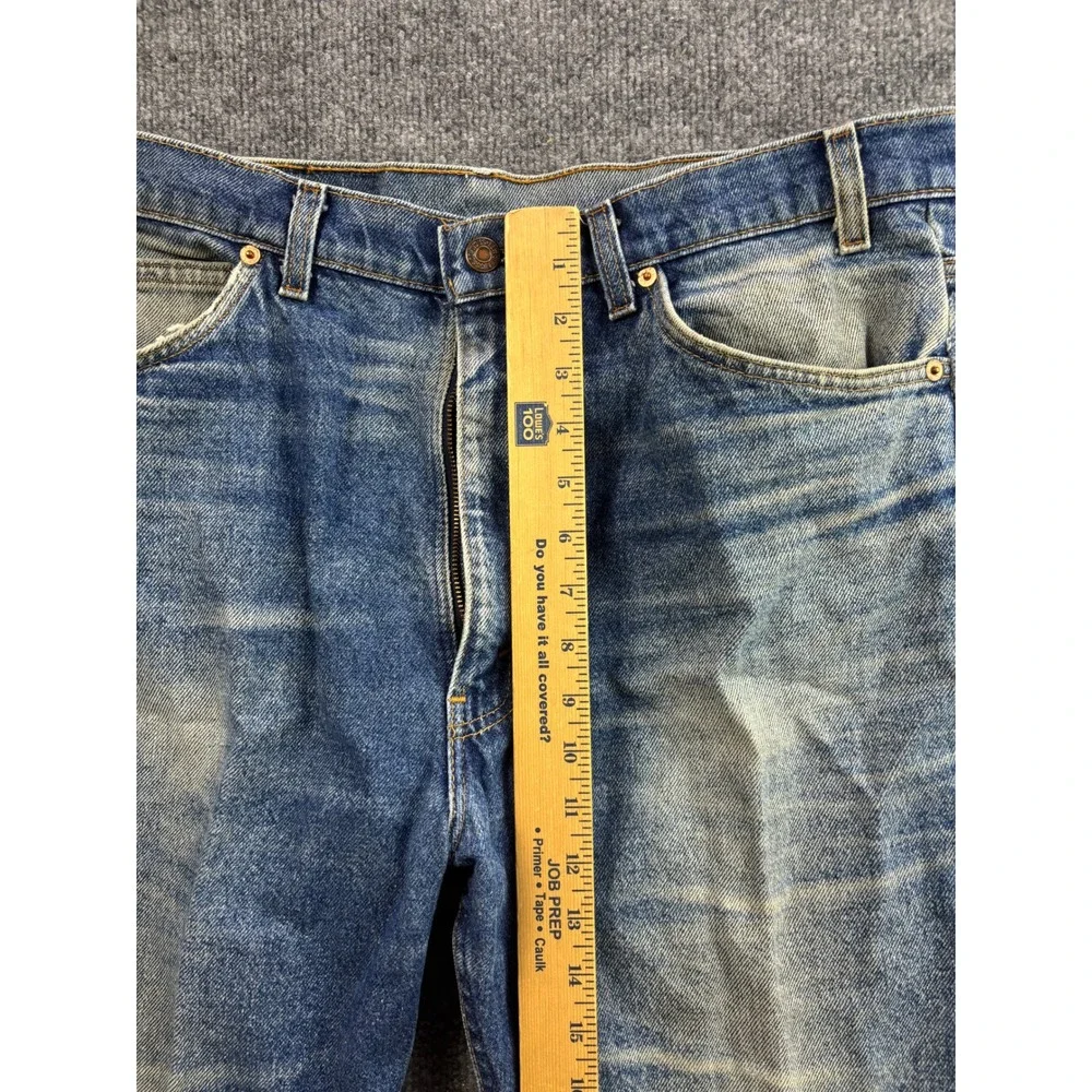 Vintage Levis 505 Jeans Mens 36x30 Blue Orange Tab Straight Leg Distressed
